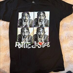Black Poetic Justice Graphic T-Shirt size medium